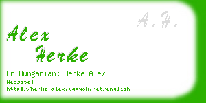 alex herke business card